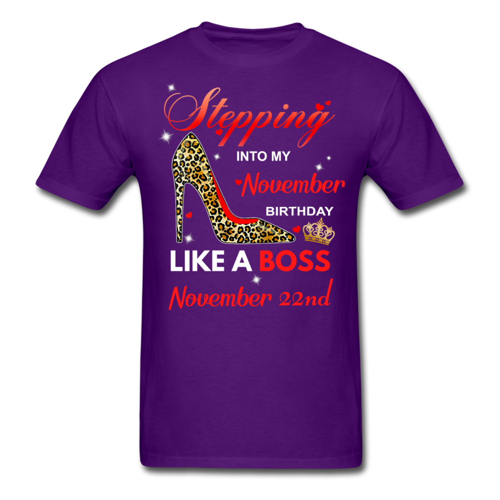 BOSS 22ND NOVEMBER UNISEX SHIRT - purple