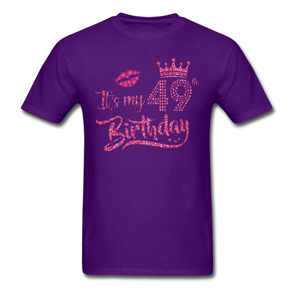 49TH BIRTHDAY UNISEX SHIRT - purple