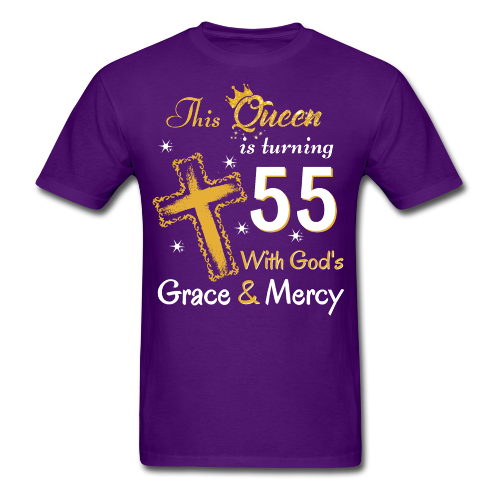 QUEEN 55 MERCY UNISEX SHIRT - purple