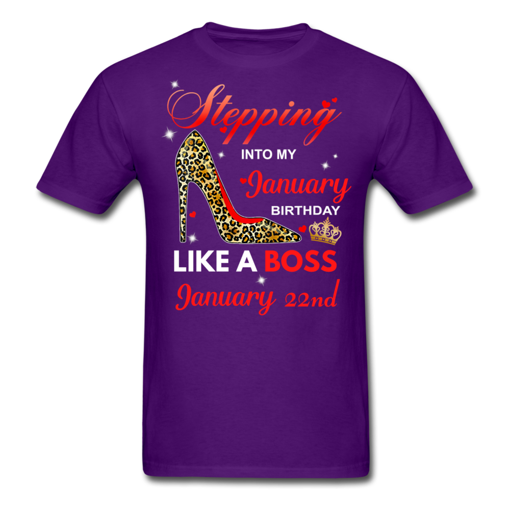 BOSS 22ND JANUARY UNISEX SHIRT - purple