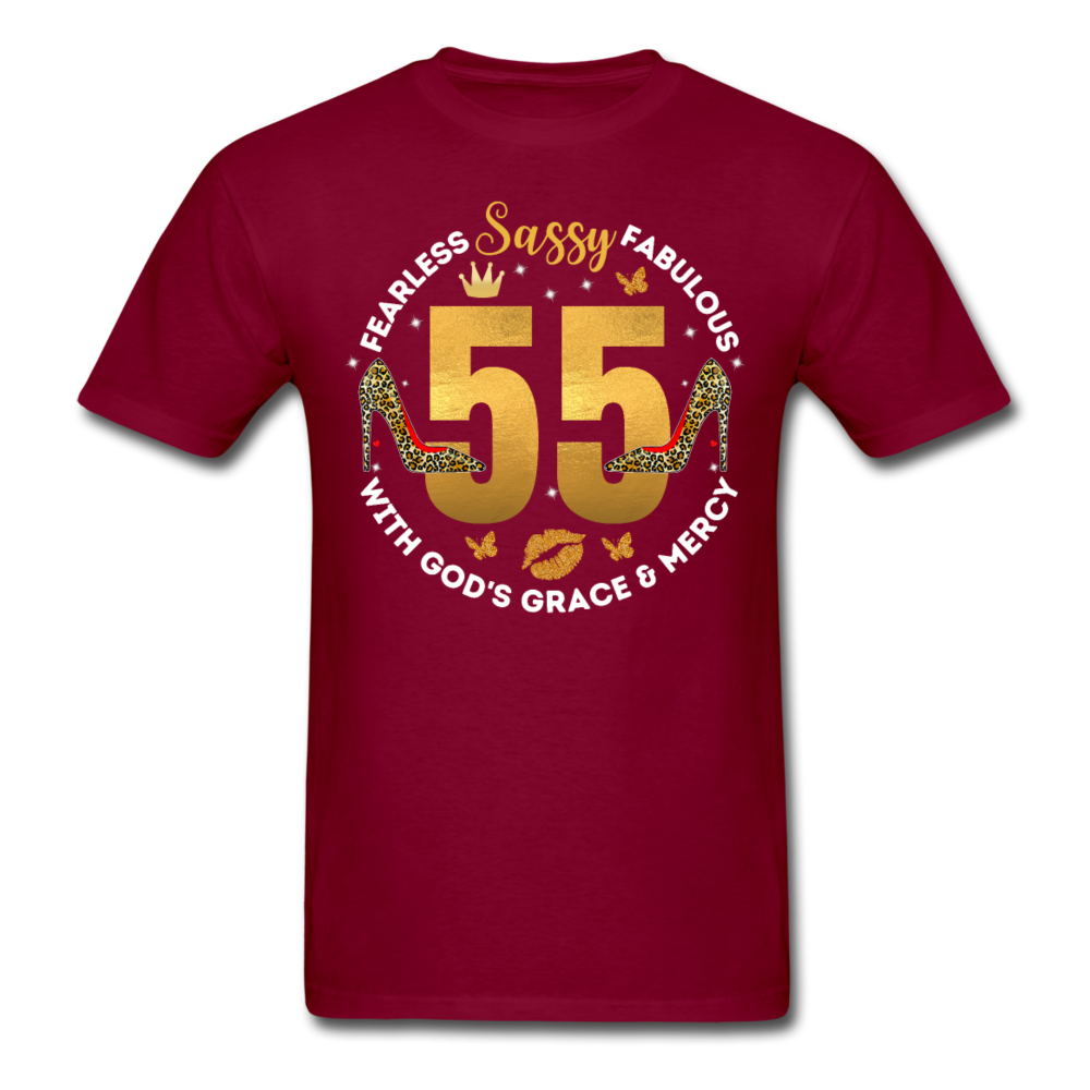 SASSY 55 GRACE UNISEX SHIRT - burgundy