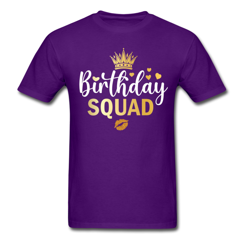 BIRTHDAY SQUAD UNISEX SHIRT - purple