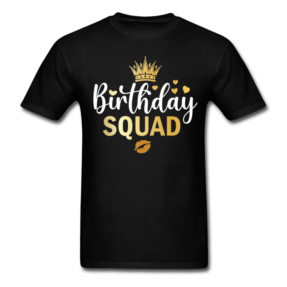 BIRTHDAY SQUAD UNISEX SHIRT - black