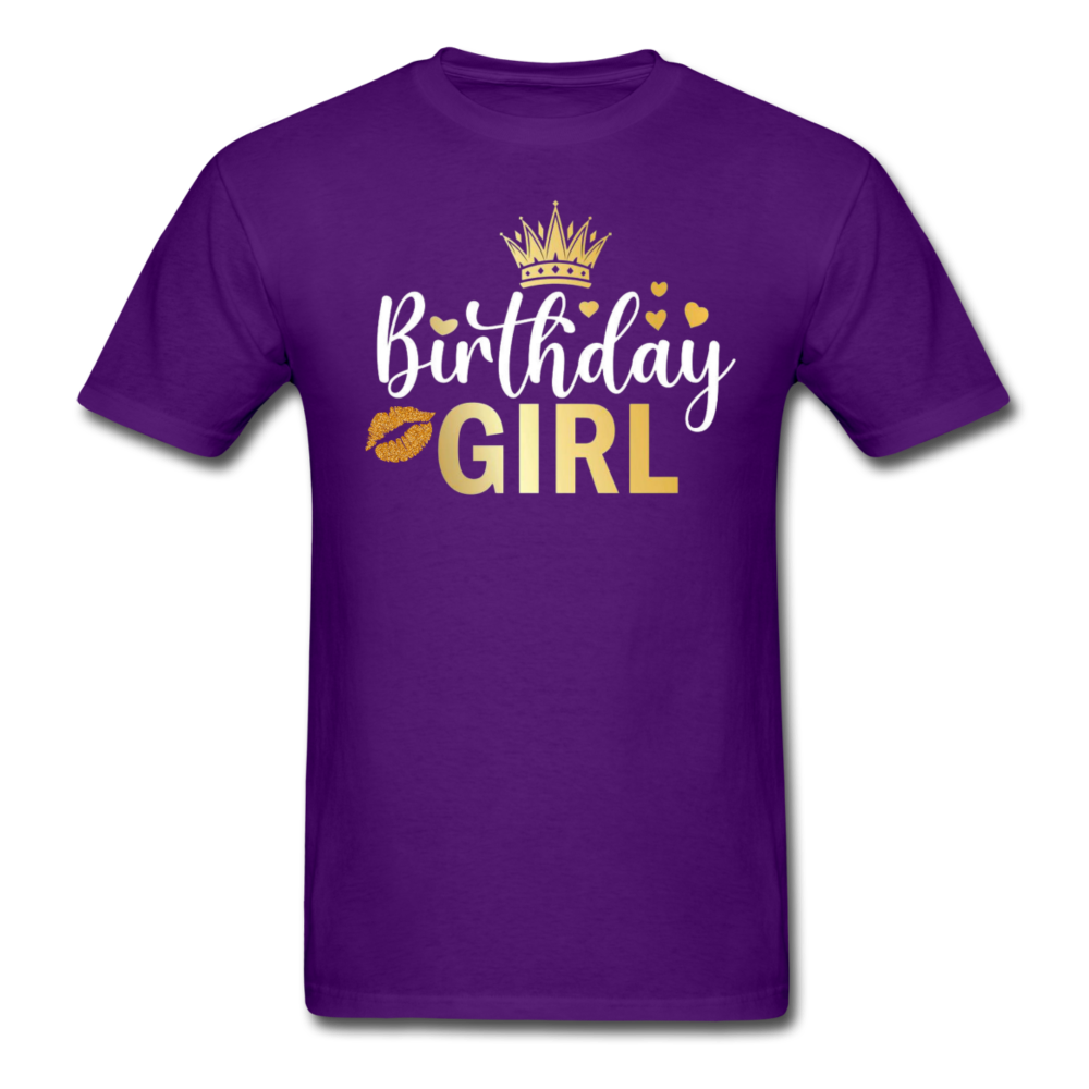 BIRTHDAY GIRL UNISEX SHIRT - purple