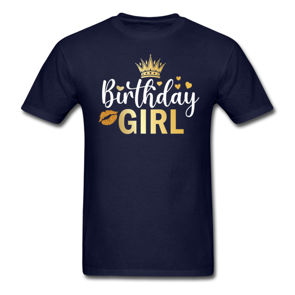 BIRTHDAY GIRL UNISEX SHIRT - navy