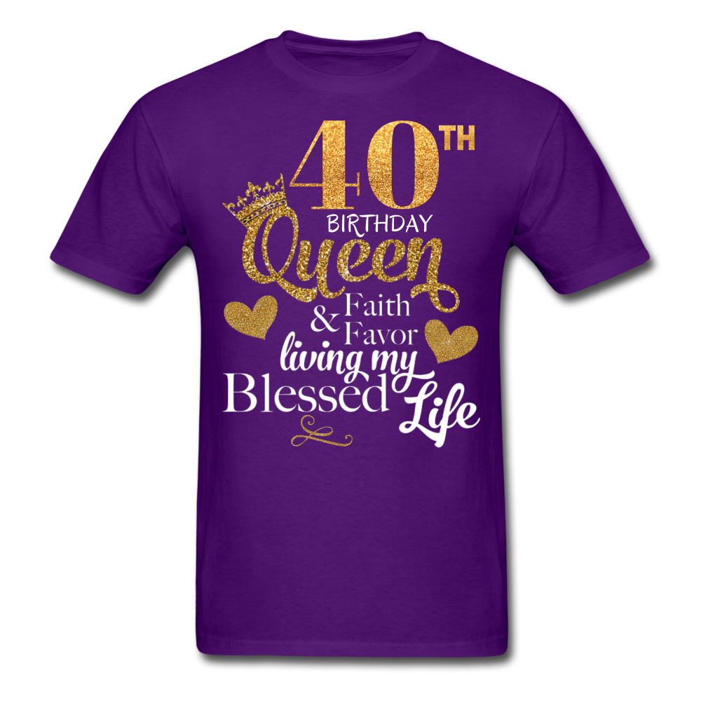 40TH QUEEN BLESSED UNISEX SHIRT - purple