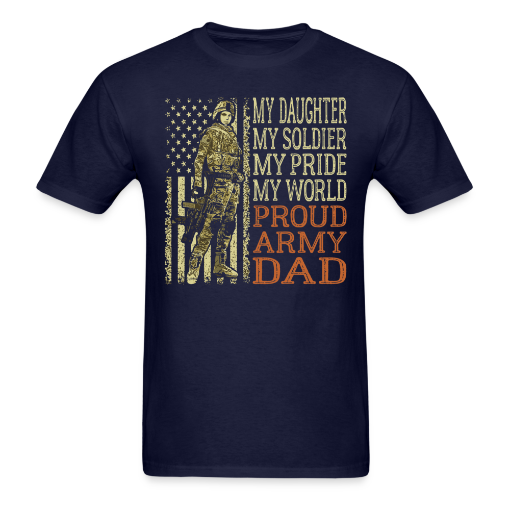 PROUD ARMY DAD SHIRT - navy