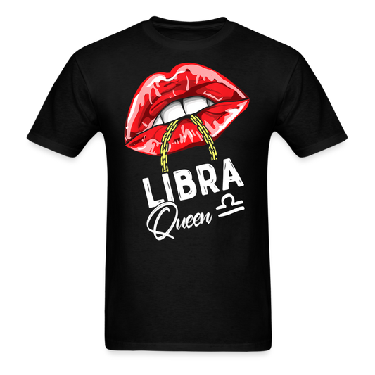 LIBRA RED LIPS UNISEX SHIRT - black