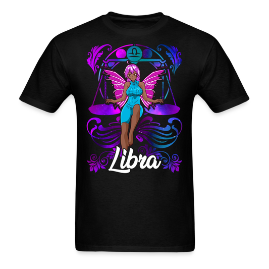 LIBRA BUTTERFLY SUNSIGN UNISEX SHIRT - black