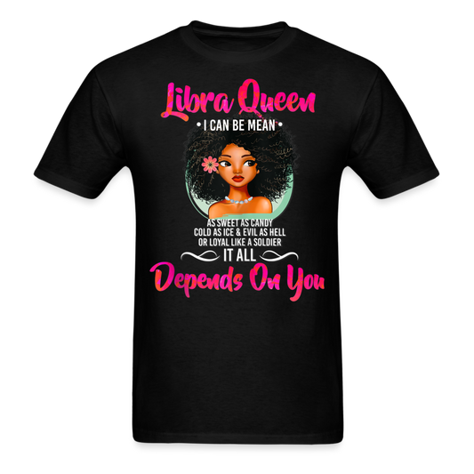 LIBRA MEAN QUEEN UNISEX SHIRT - black