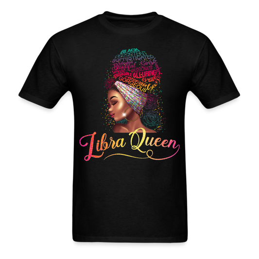 LIBRA QUEEN AFRO UNISEX SHIRT - black