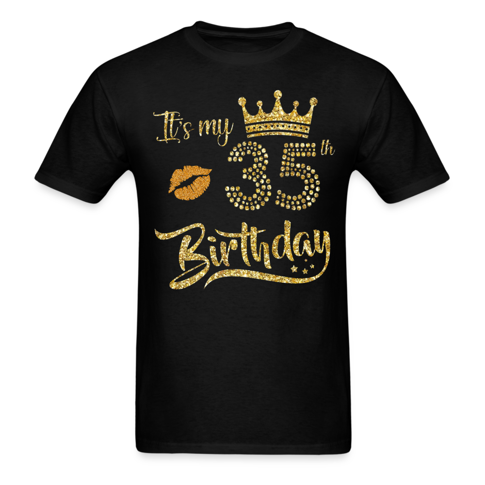 MY 35TH BIRTHDAY UNISEX SHIRT - black