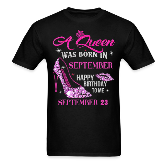 23RD SEPTEMBER QUEEN UNISEX SHIRT - black