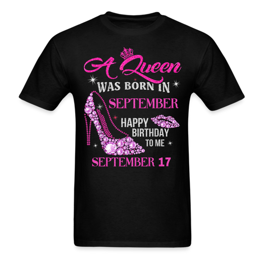 17TH SEPTEMBER QUEEN UNISEX SHIRT - black