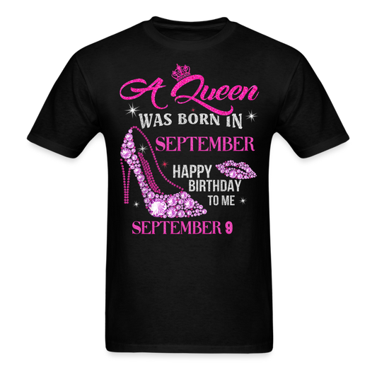 9TH SEPTEMBER QUEEN UNISEX SHIRT - black