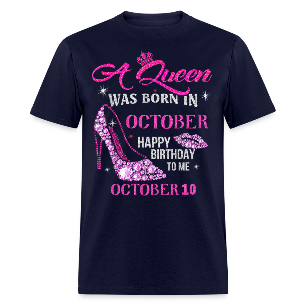 10TH OCTOBER QUEEN UNISEX SHIRT - navy