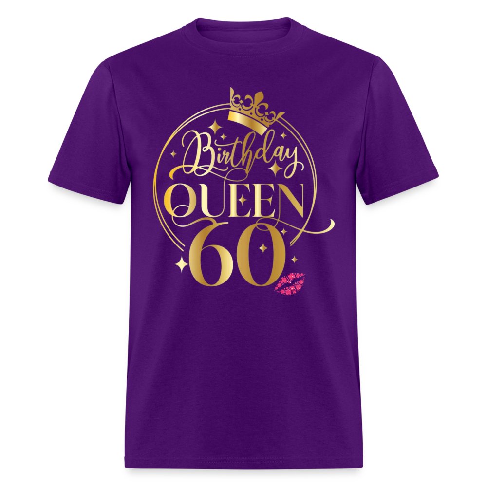 BIRTHDAY QUEEN 60 UNISEX SHIRT - purple