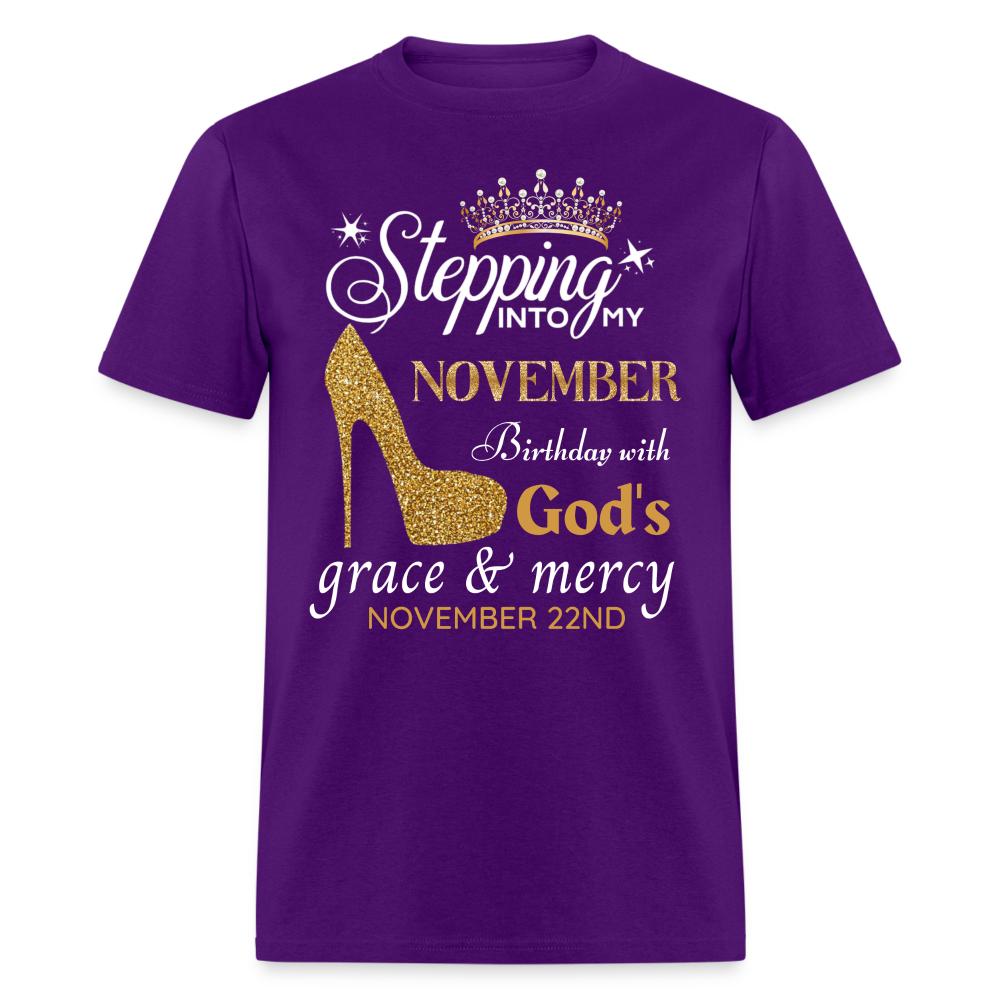 NOVEMBER 22ND GRACE UNISEX SHIRT - purple