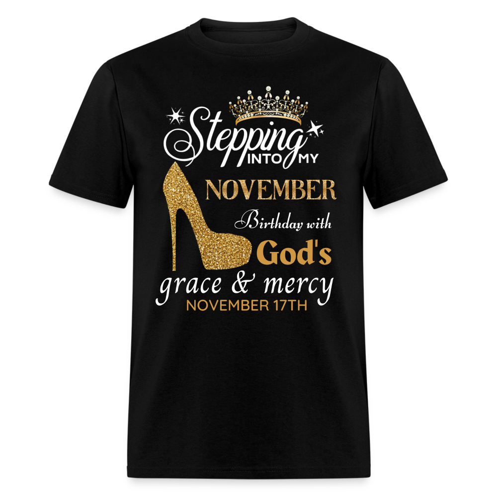 NOVEMBER 17TH GRACE UNISEX SHIRT - black