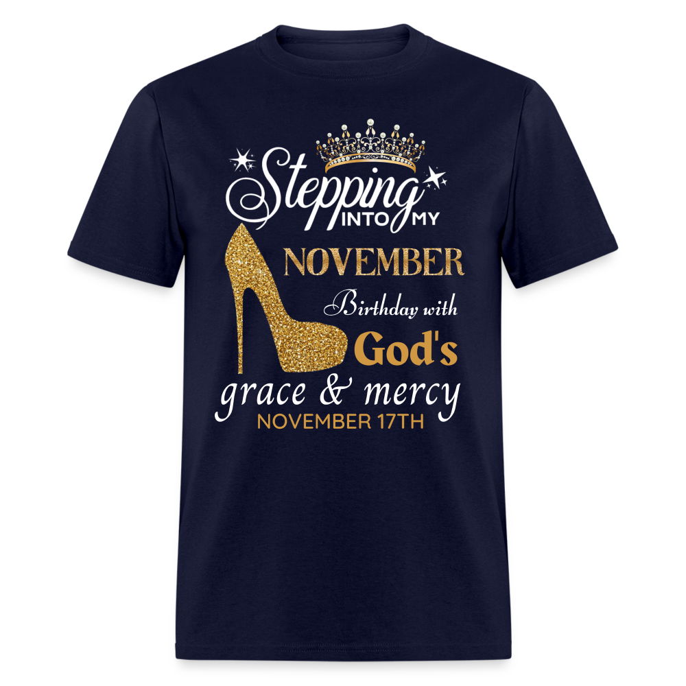 NOVEMBER 17TH GRACE UNISEX SHIRT - navy