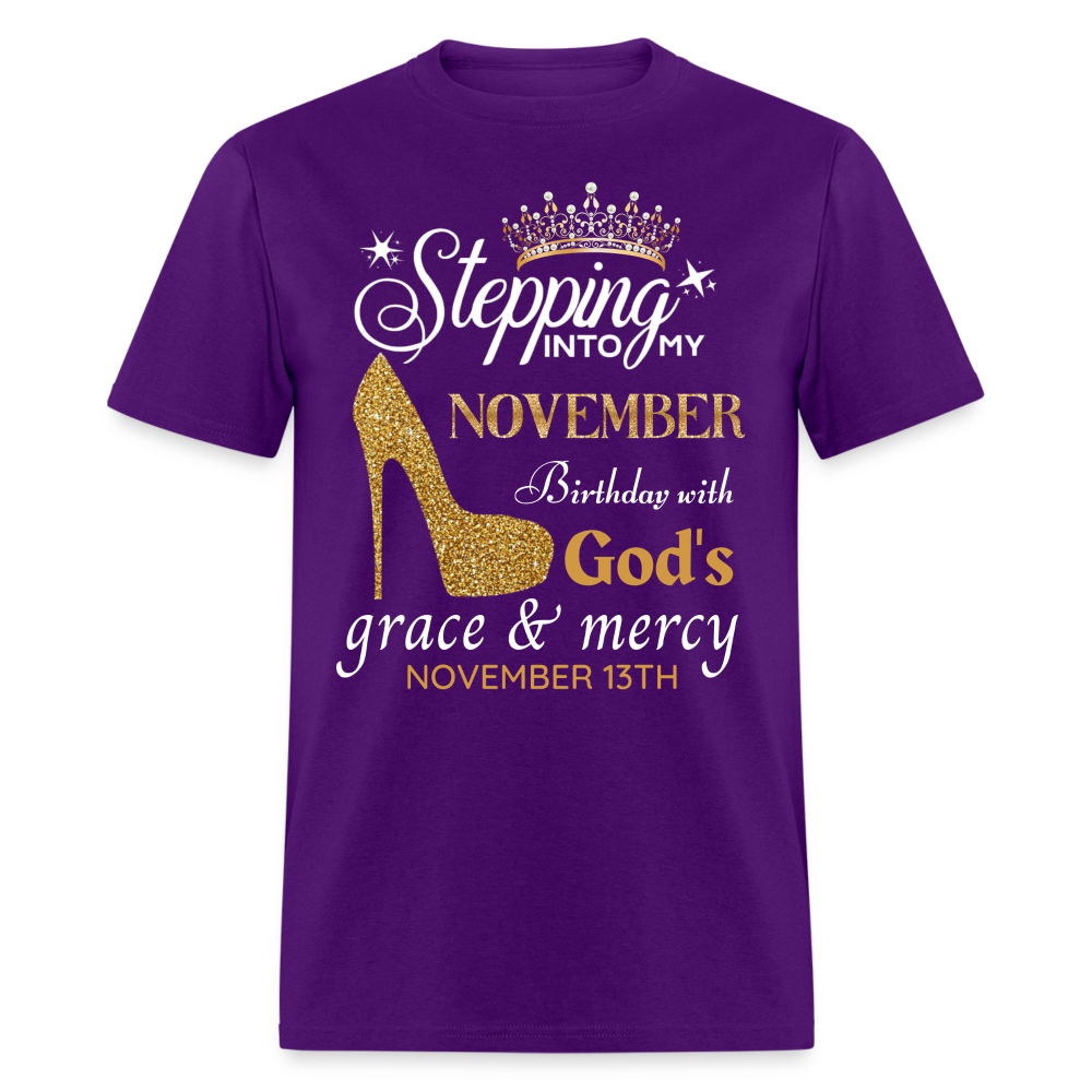 NOVEMBER 13TH GRACE UNISEX SHIRT - purple