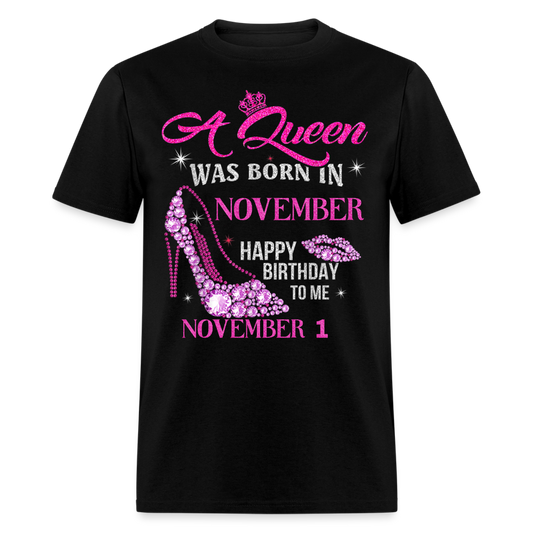 1ST NOVEMBER QUEEN UNISEX SHIRT - black