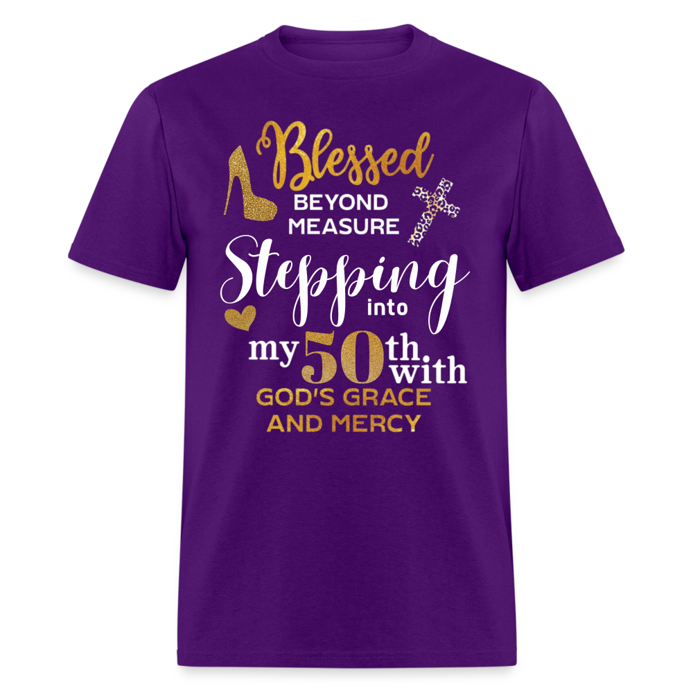 BLESSED STEPPING 50 SHIRT - purple