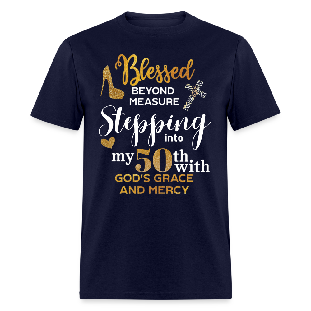 BLESSED STEPPING 50 SHIRT - navy