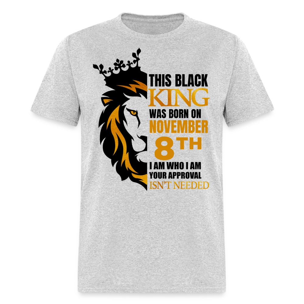 8TH NOVEMBER BLACK KING SHIRT - heather gray
