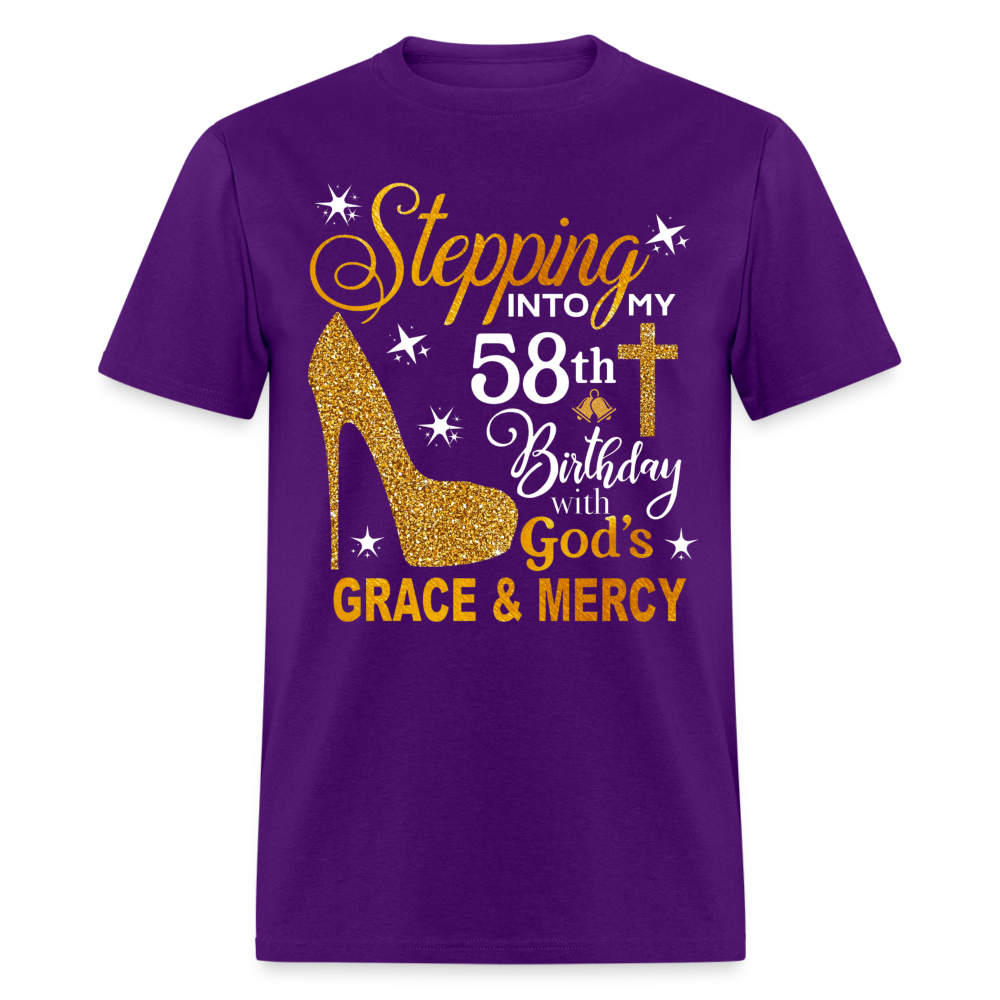 58TH BIRTHDAY GRACE MERCY SHIRT - purple