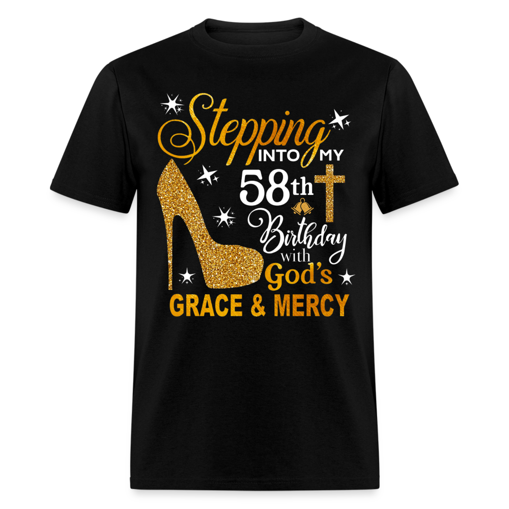 58TH BIRTHDAY GRACE MERCY SHIRT - black