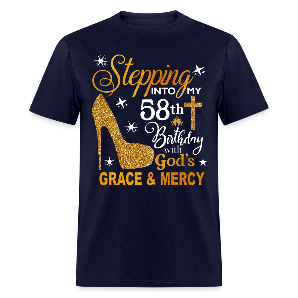 58TH BIRTHDAY GRACE MERCY SHIRT - navy