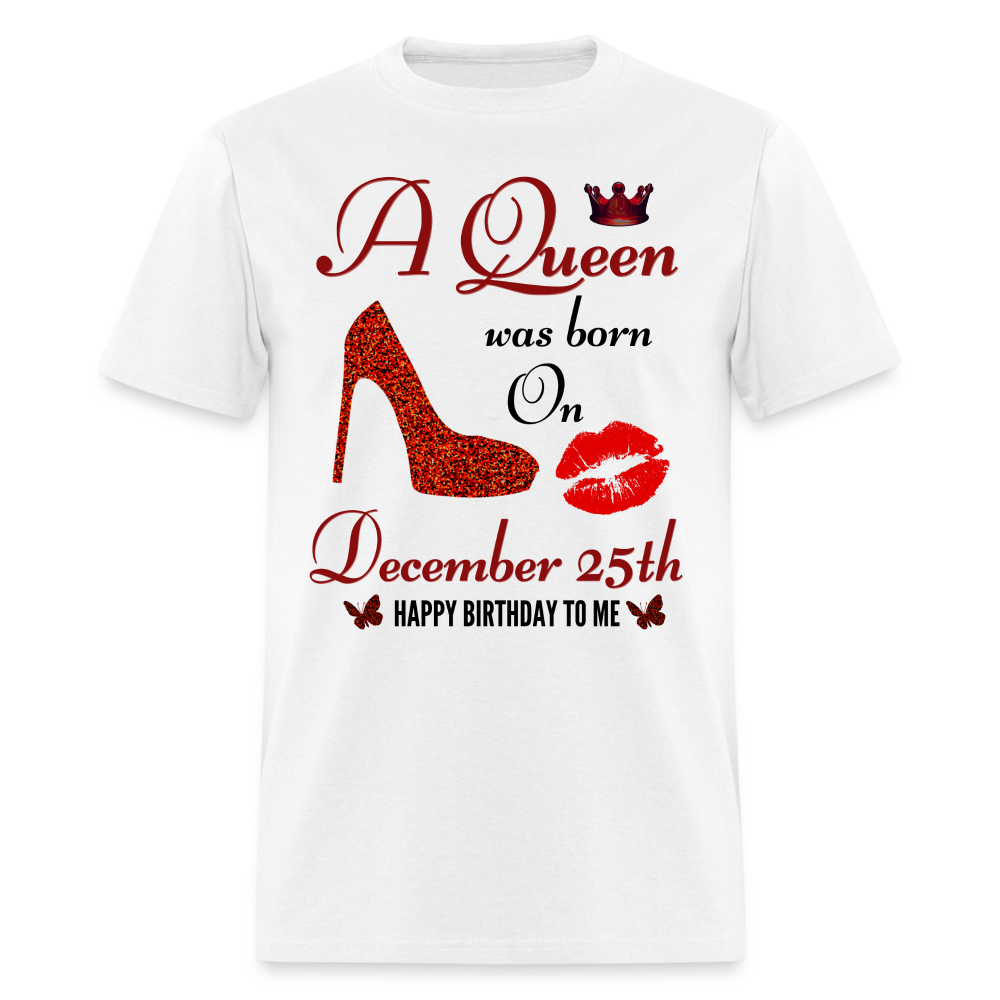 QUEEN DEC 25TH SHIRT - white