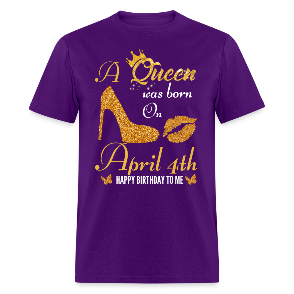 QUEEN 4TH APRIL UNISEX SHIRT - purple