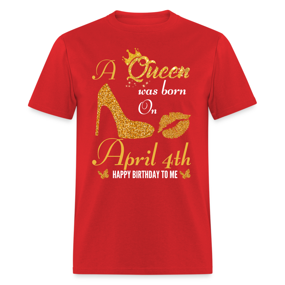 QUEEN 4TH APRIL UNISEX SHIRT - red