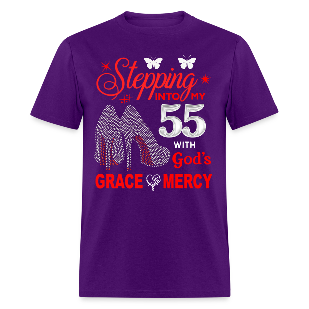 STEP 55 GRACE FAITH MERCY SHIRT - purple