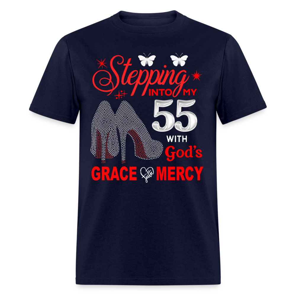 STEP 55 GRACE FAITH MERCY SHIRT - navy